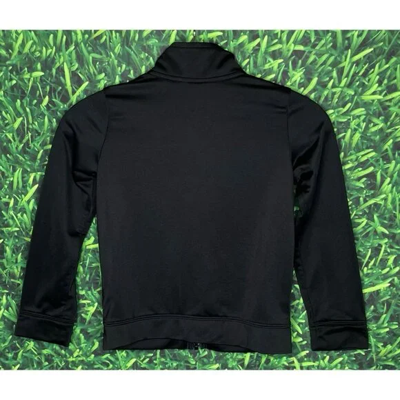 Nike Windbreaker Girls Boys Unisex 5-6 Black Full Zip Lightweight Jacket Pockets - Picture 3 of 5